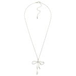 Silver Bow Necklace