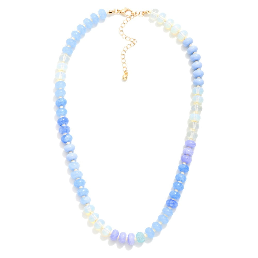Ocean Blue Beaded Necklace