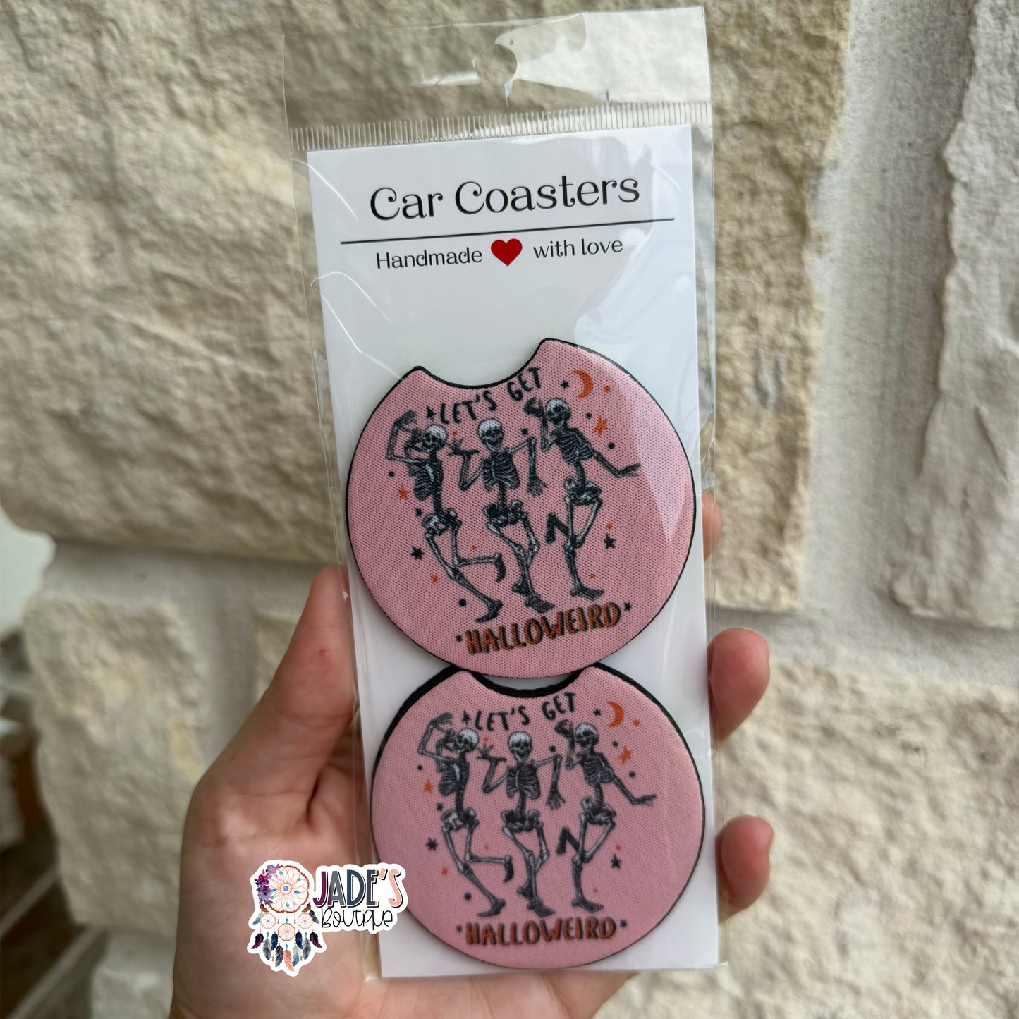 Let's Get Halloweird Car Coasters