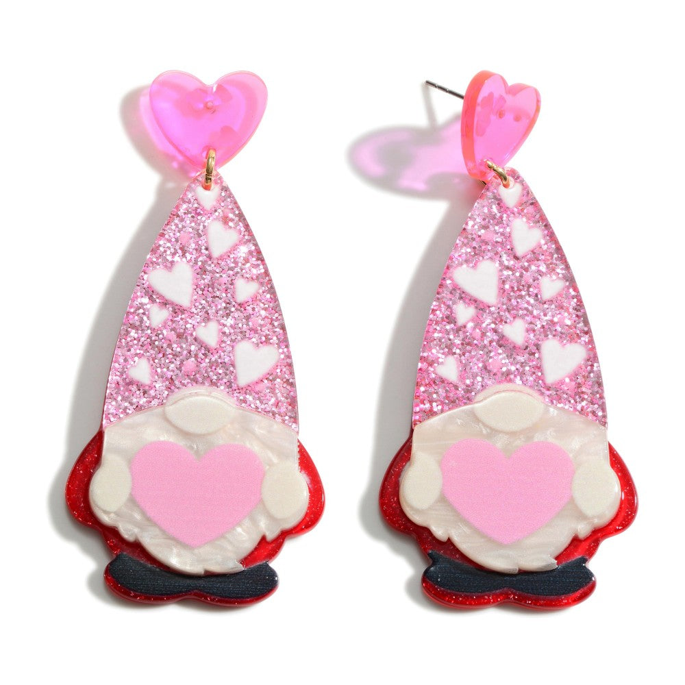 Pink Gnome Earrings
