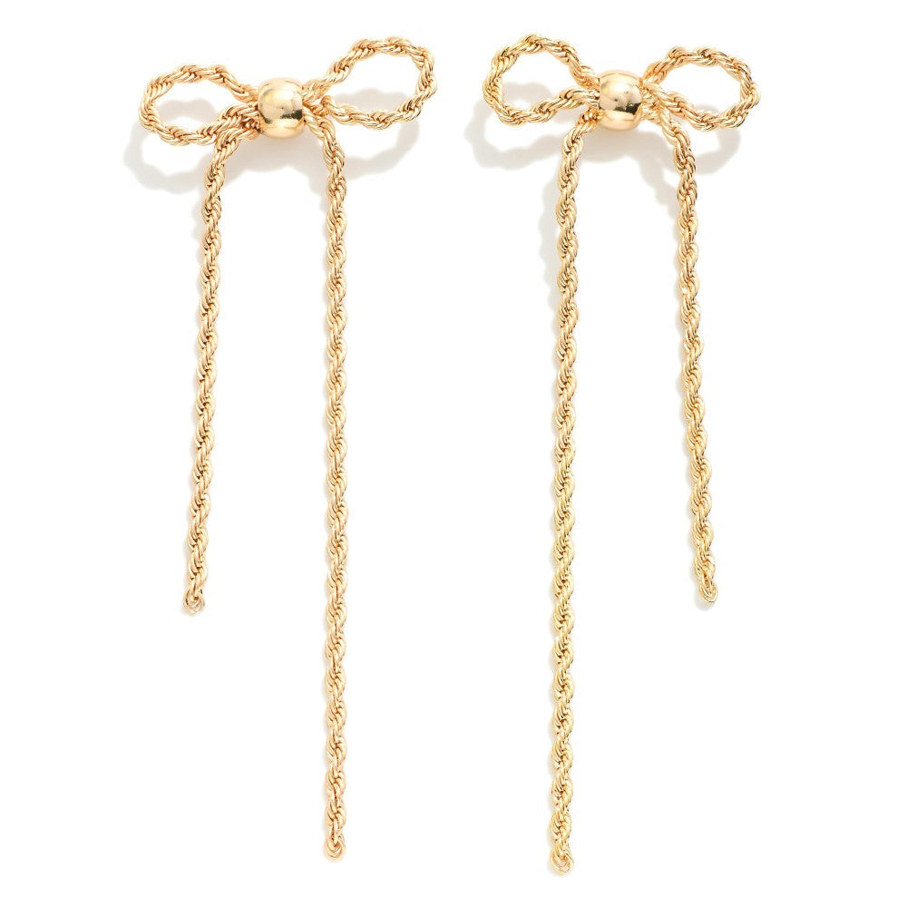 Gold Bow Earrings
