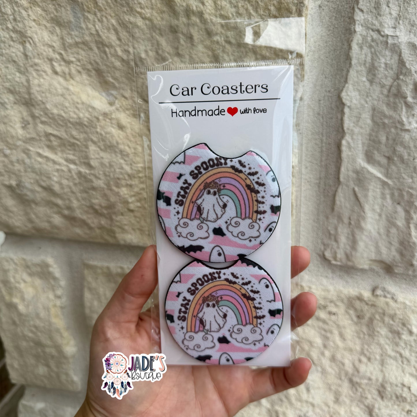 Stay Spooky Car Coasters