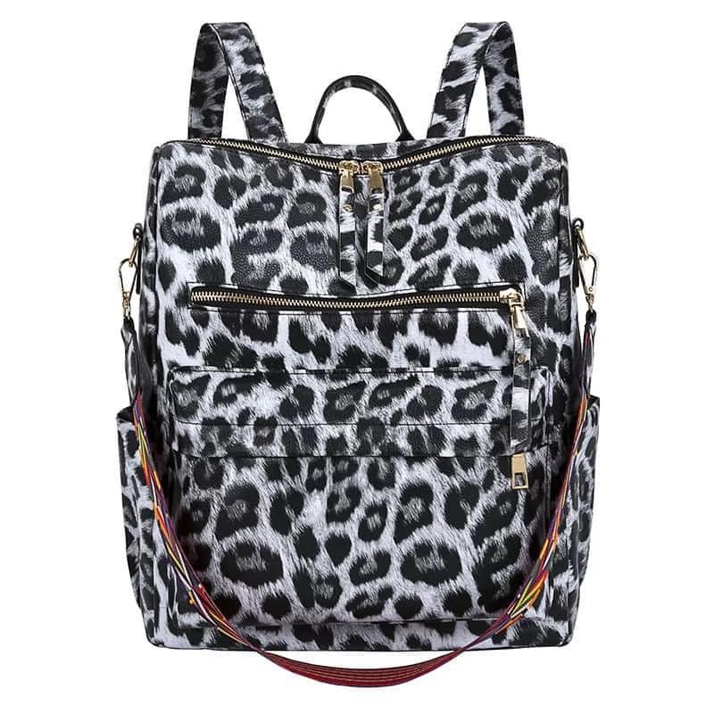 The Brooke Backpack - Snow Leopard