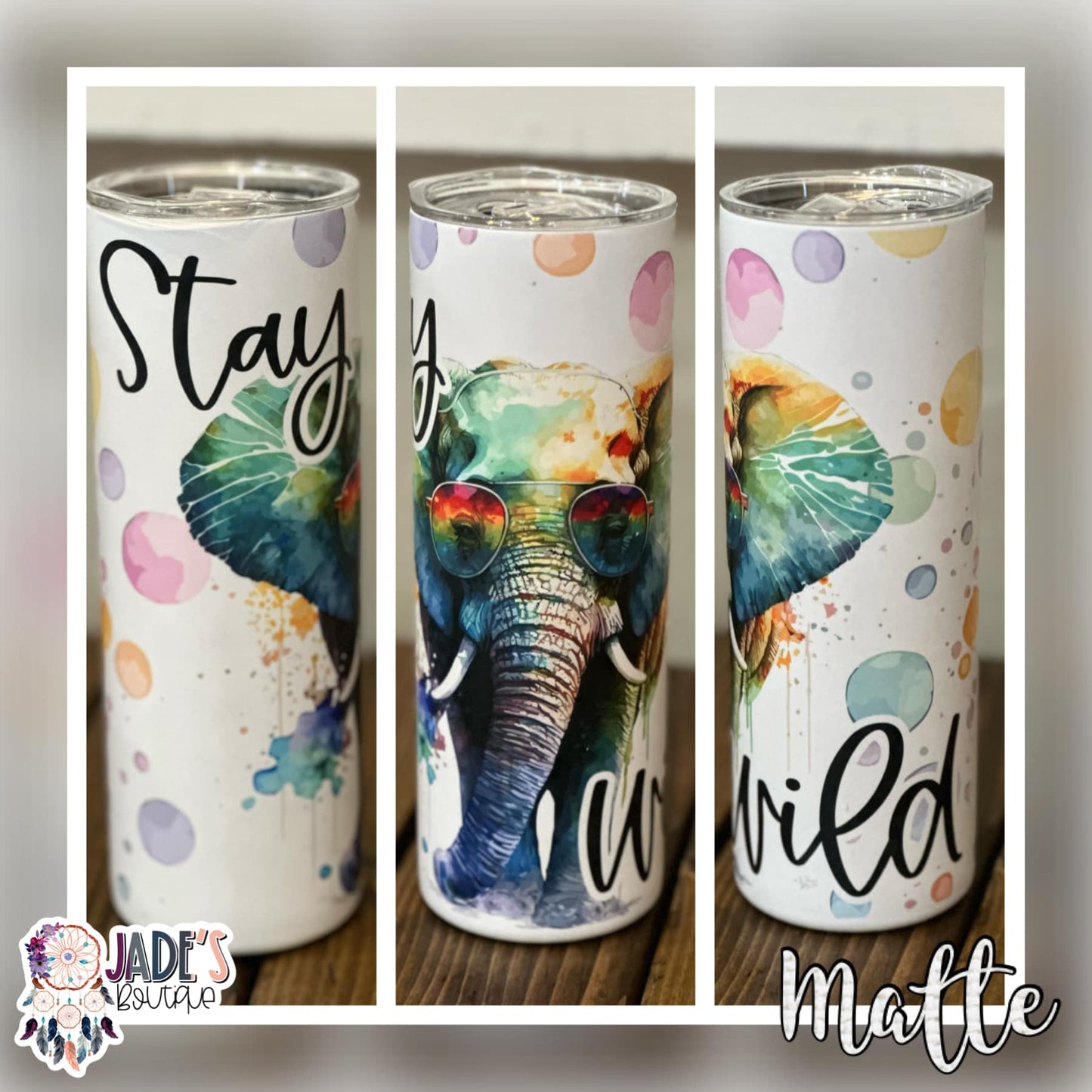 Stay Wild 20oz Insulated Matte Skinny Tumbler