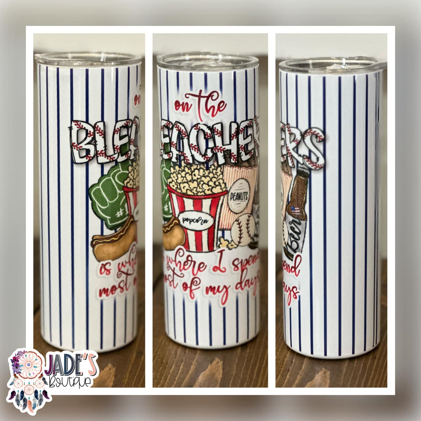 On the bleachers....20oz Insulated Skinny Tumbler