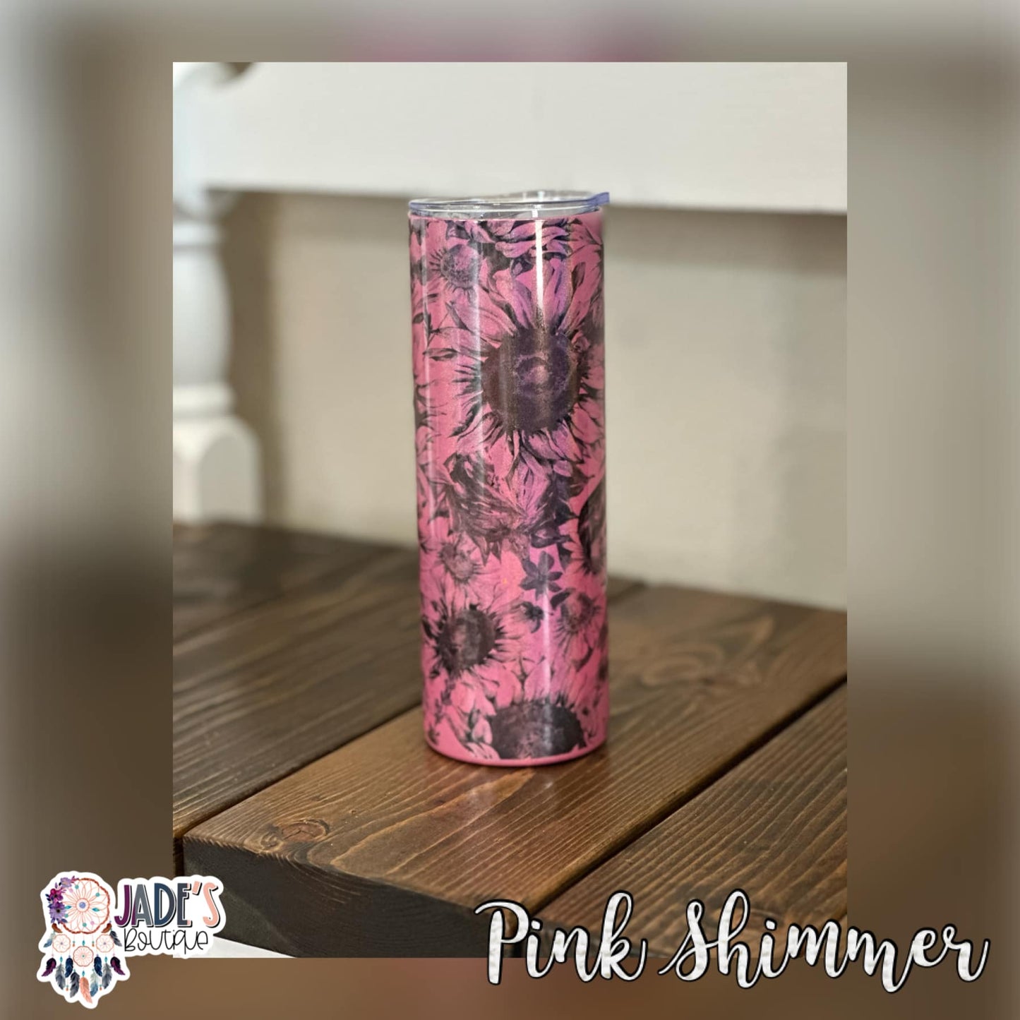 Sunflower 20oz Insulated Pink Shimmer Skinny Tumbler