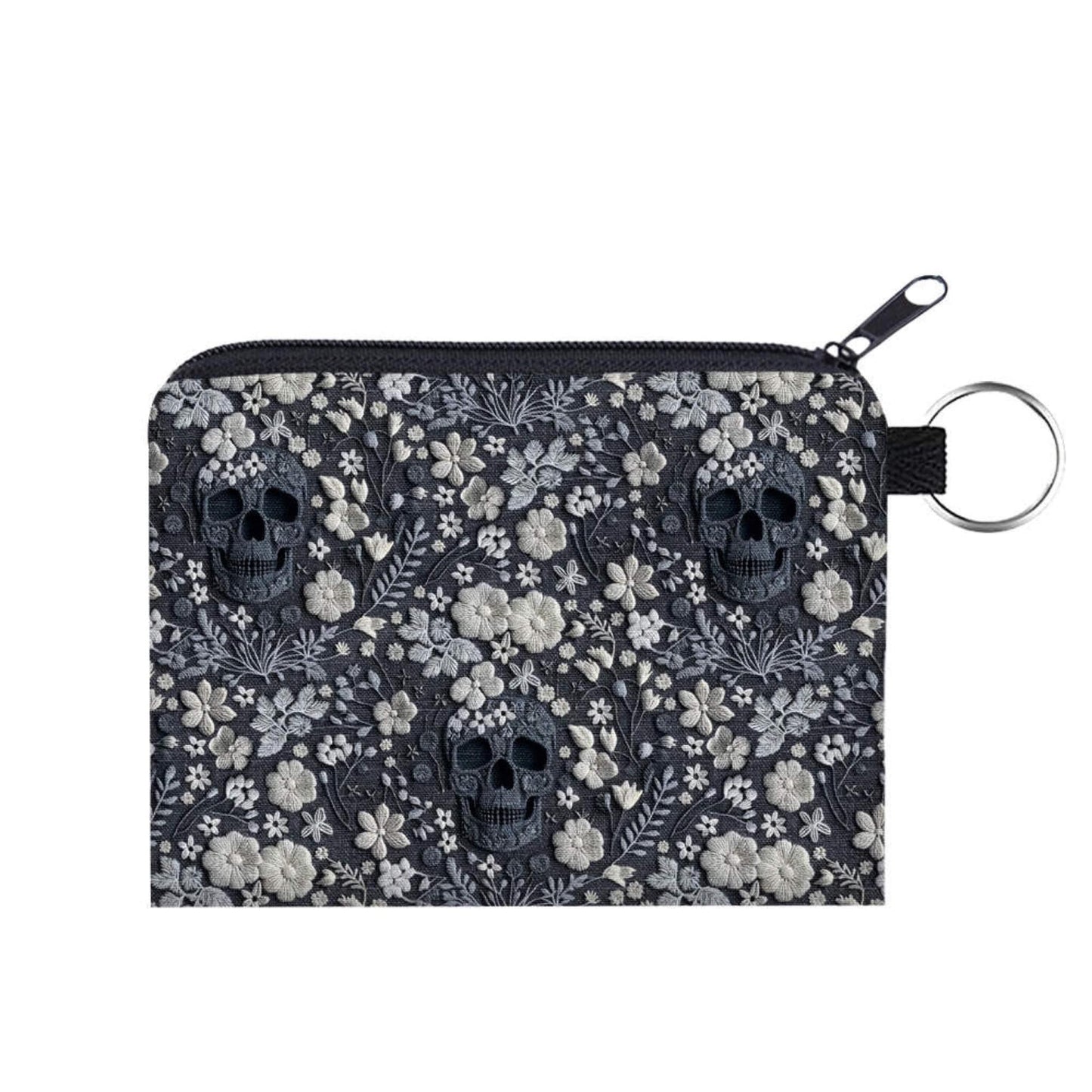 Floral Skull Coin Pouch