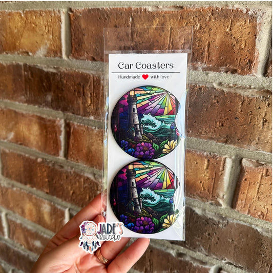 Lighthouse Car Coasters