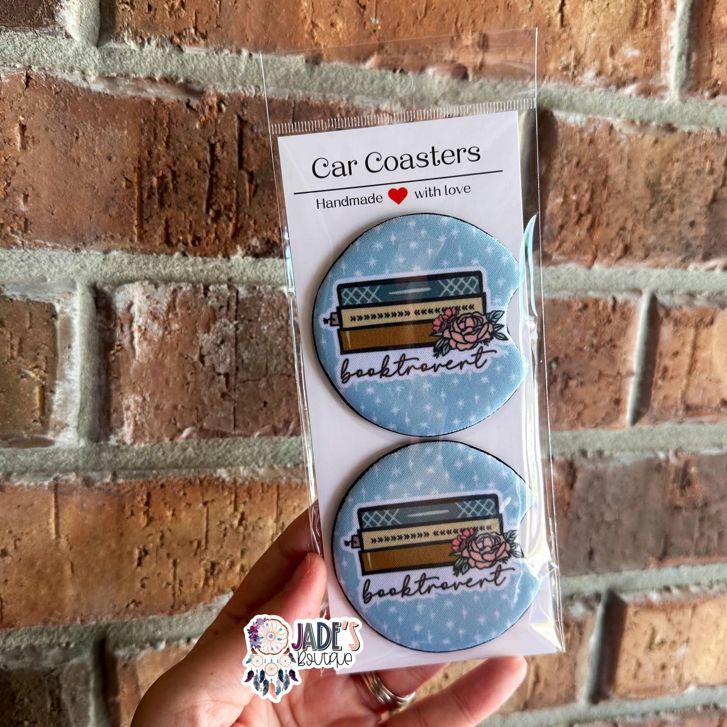 Booktrovert Car Coasters