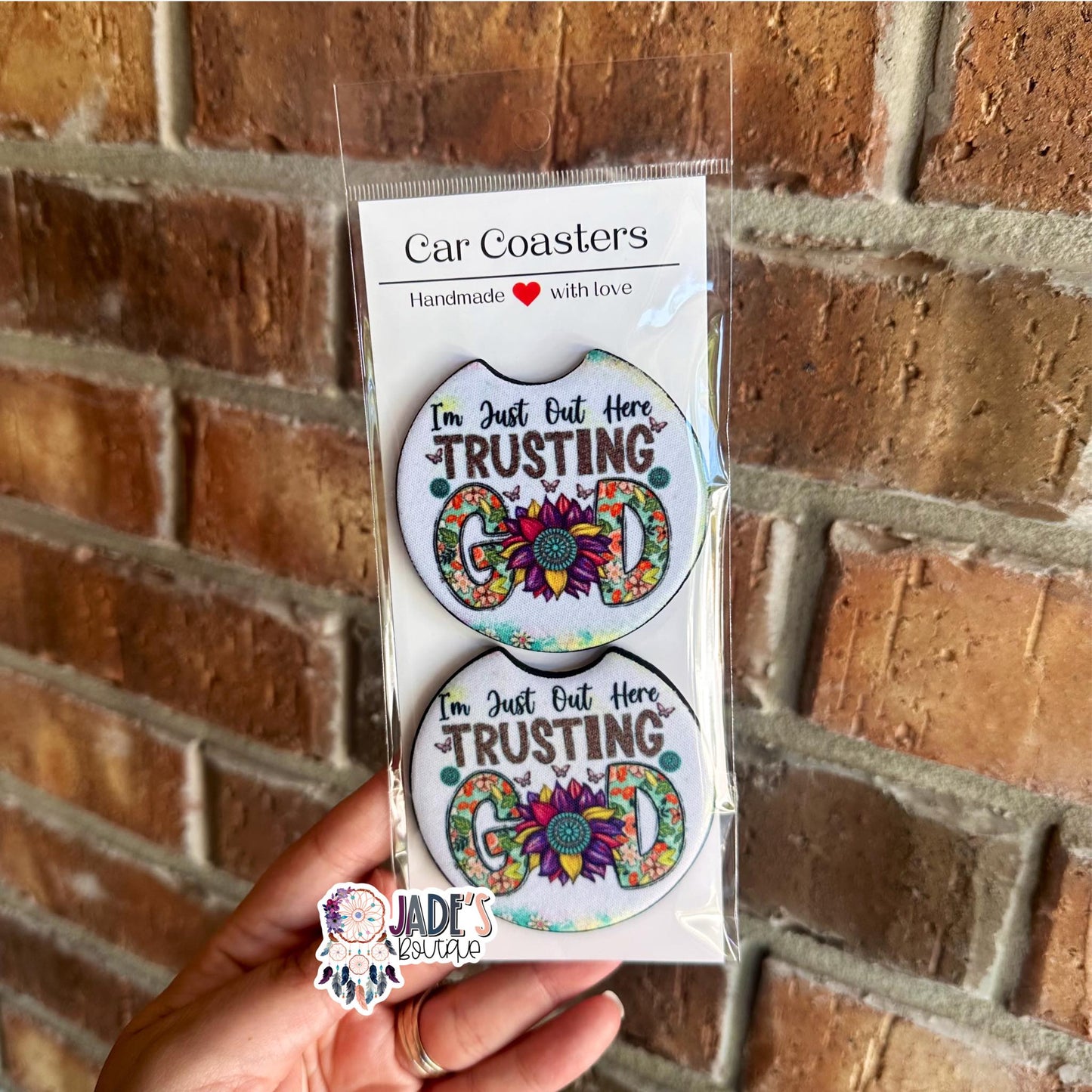 Trusting God Car Coasters