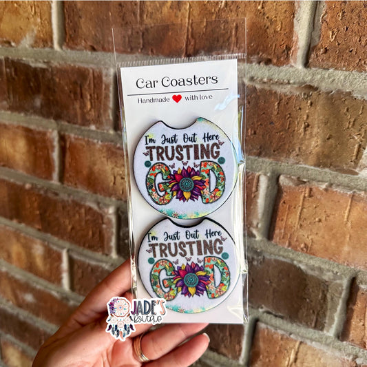 Trusting God Car Coasters