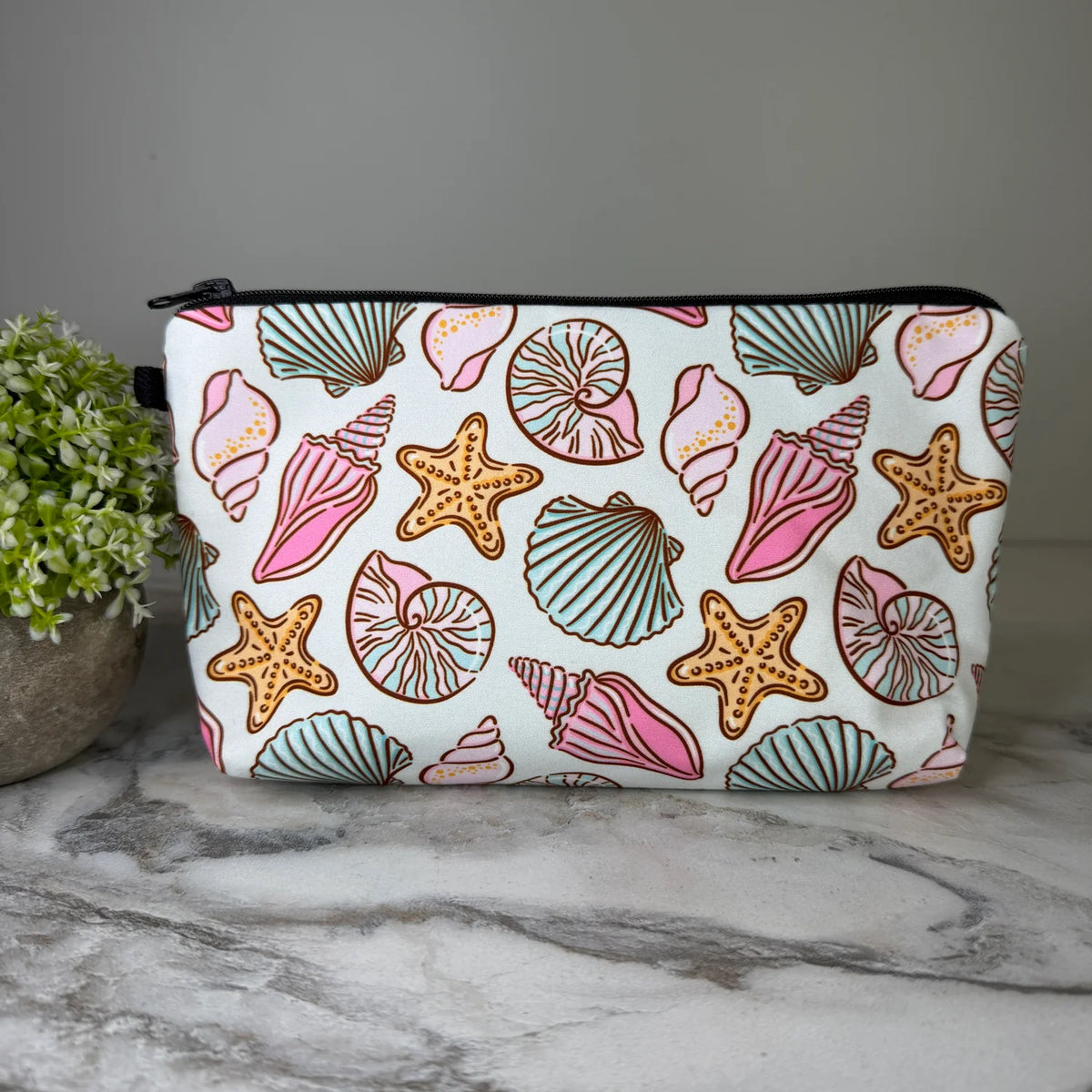 Summer Beach Sea Shells Pouch