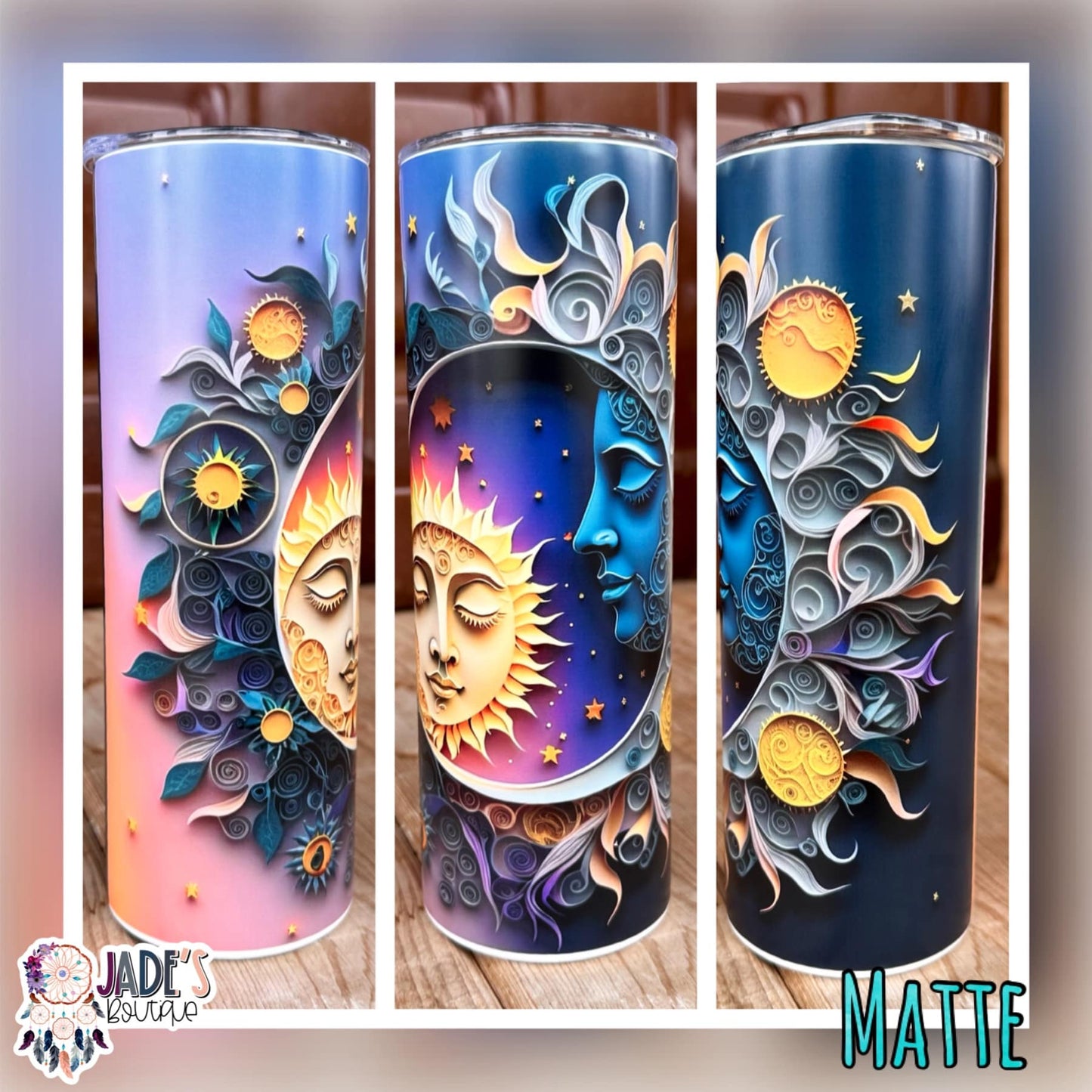 Sun & Moon 20oz Insulated Matte Skinny Tumbler