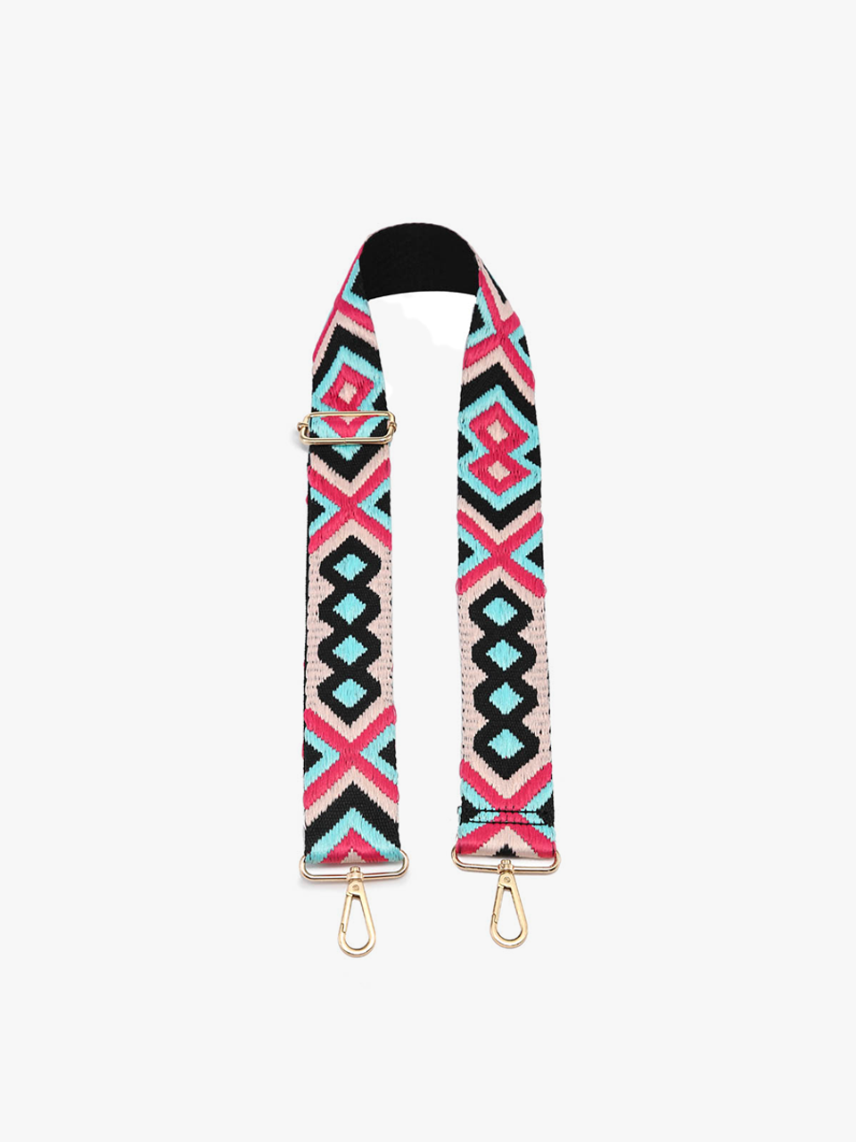 Bohemian Guitar Strap - Mint/Fuchsia