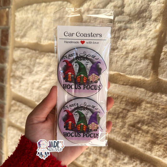 Gnome t's just a bunch of Hocus Pocus Car Coasters