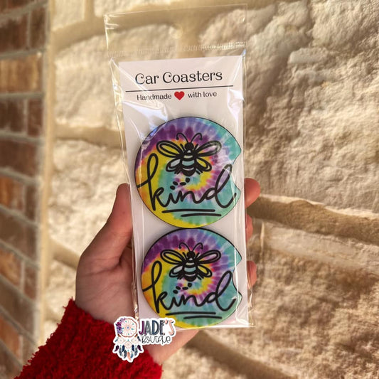 Bee Kind Car Coasters