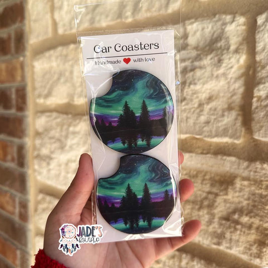 Northern Lights Car Coasters