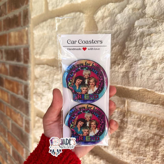Thank you for being a friend Car Coasters