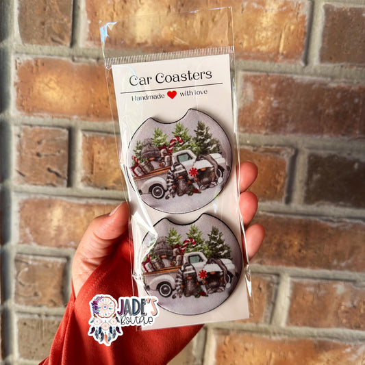 Farmhouse Gnome Car Coasters