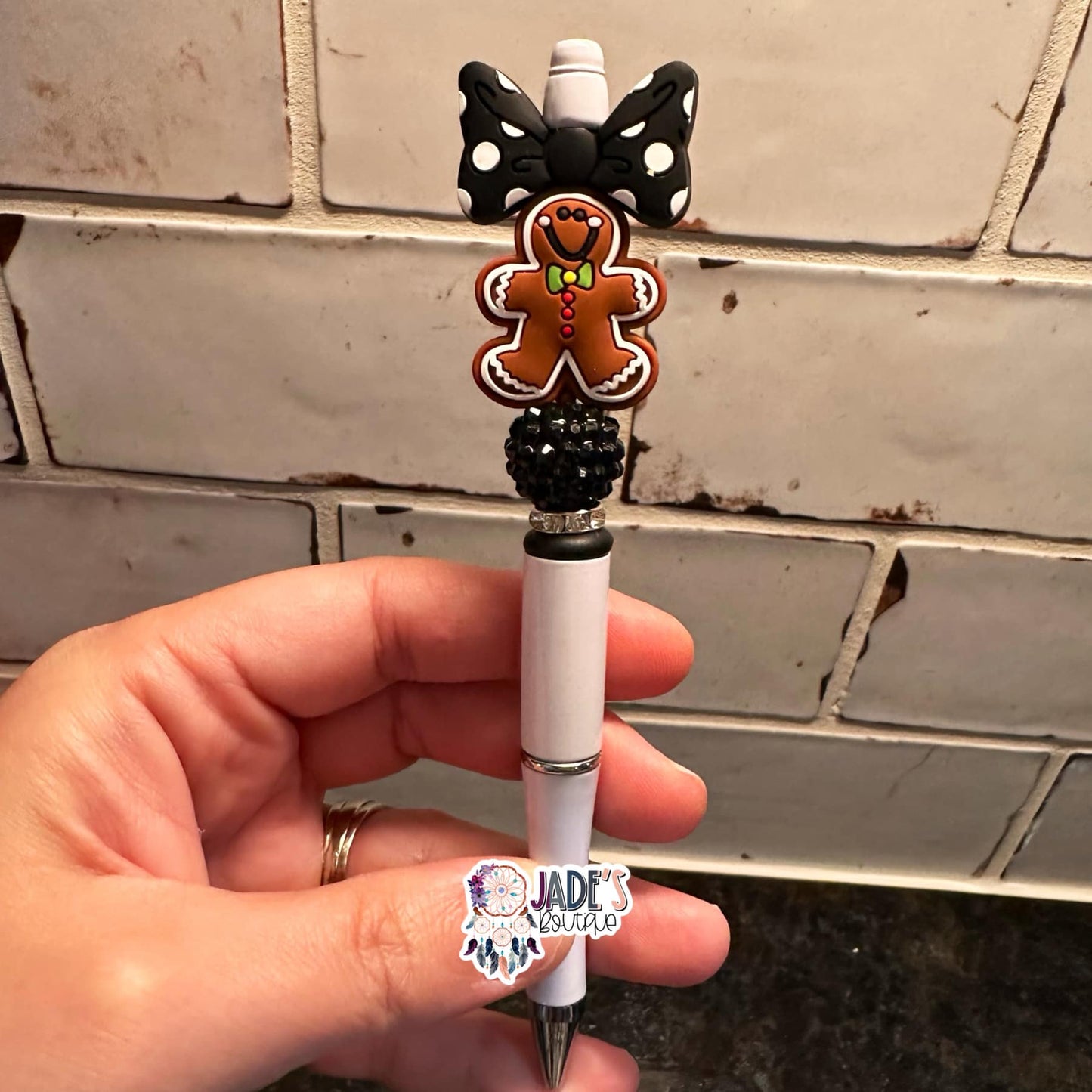 Big Bow Gingerbread Pen