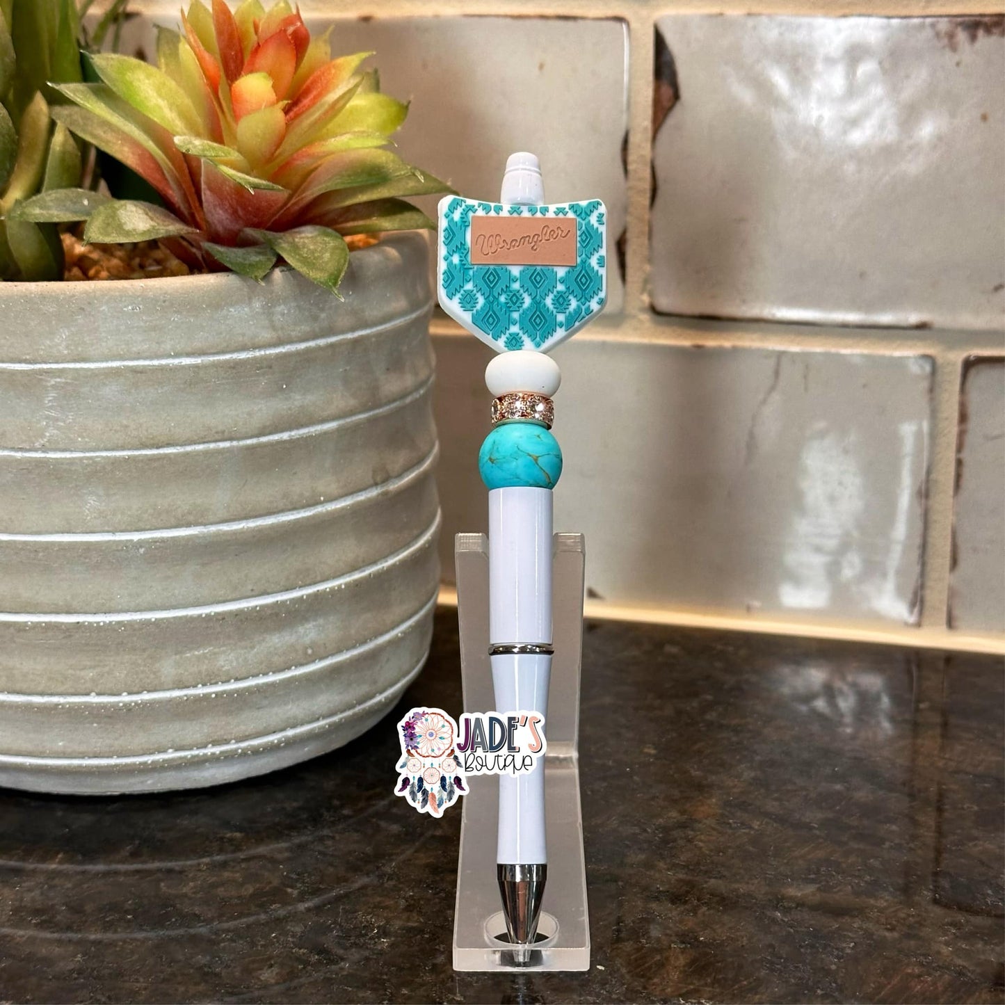 Blue Aztec Cowboy Pen