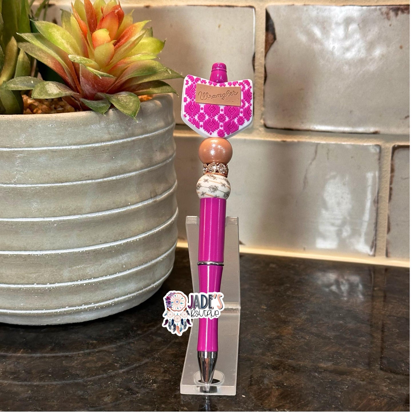 Pink Aztec Cowboy Pen