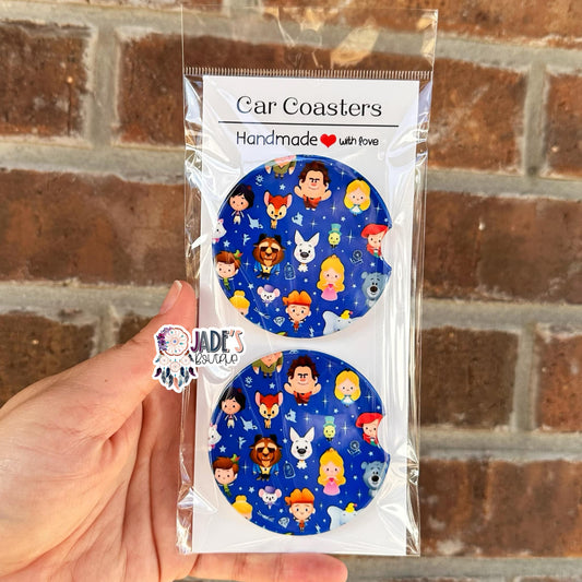 Ceramic Car Coasters - Characters