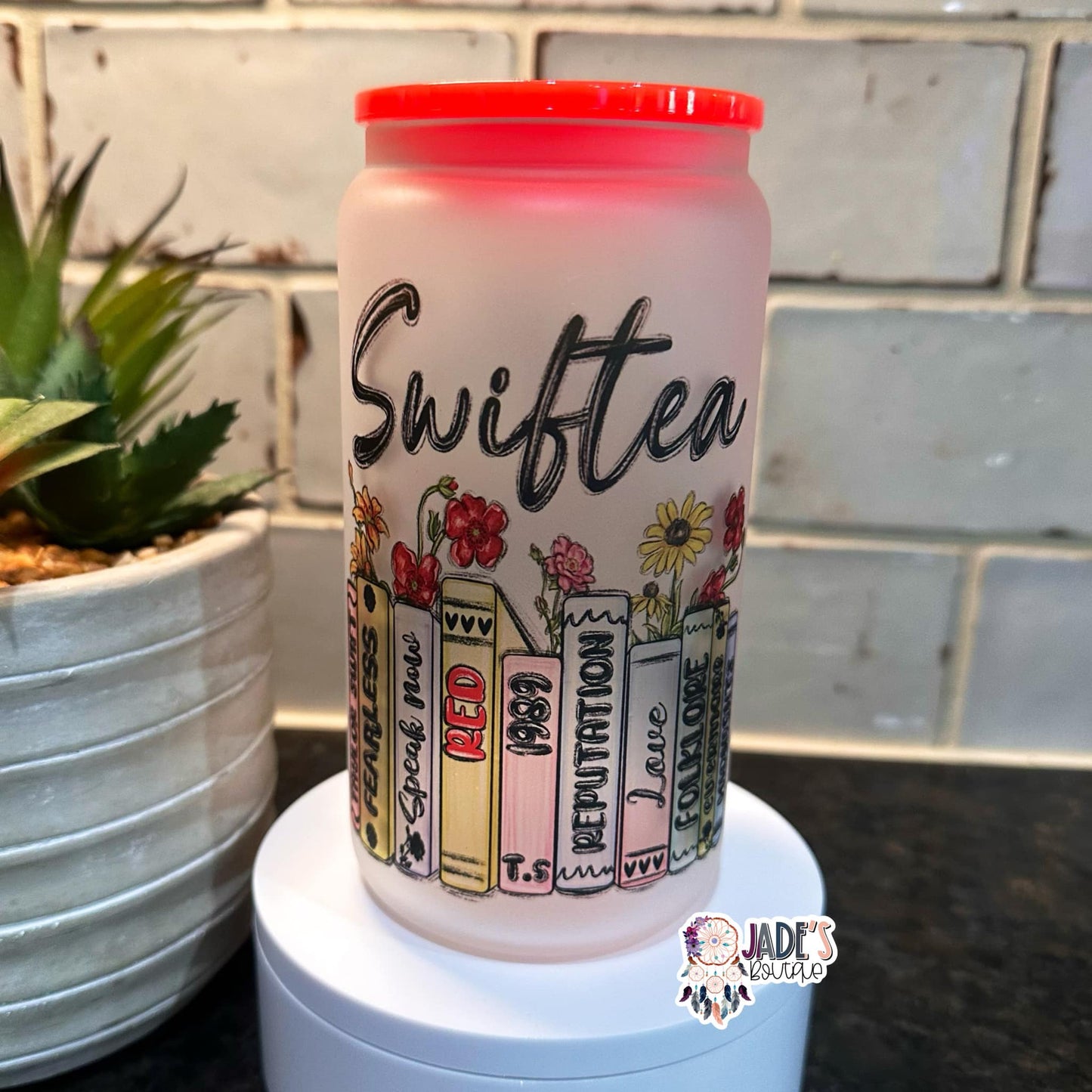 Swiftea 16oz Glass Can Tumbler