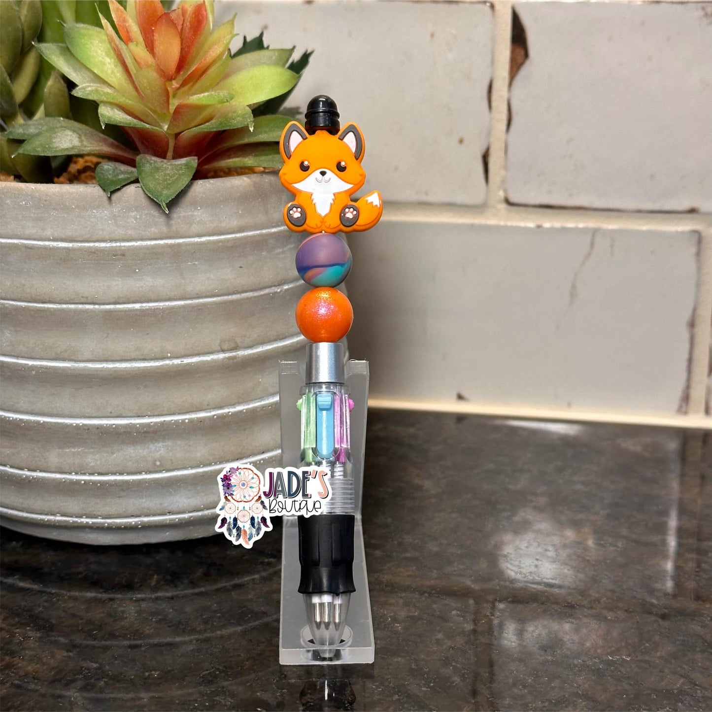 Orange Fox Multicolor Pen