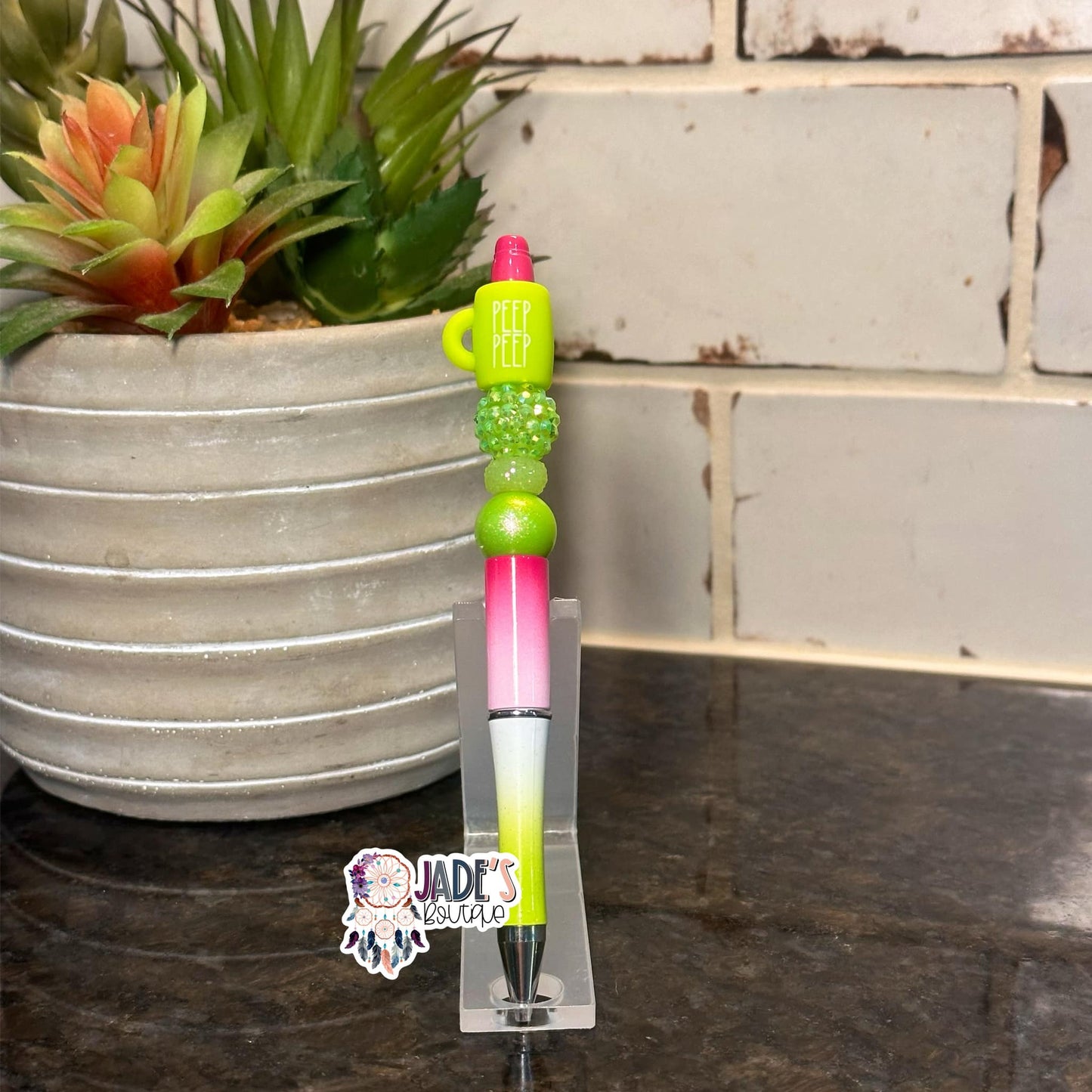 Peep Peep Green Mug Pen