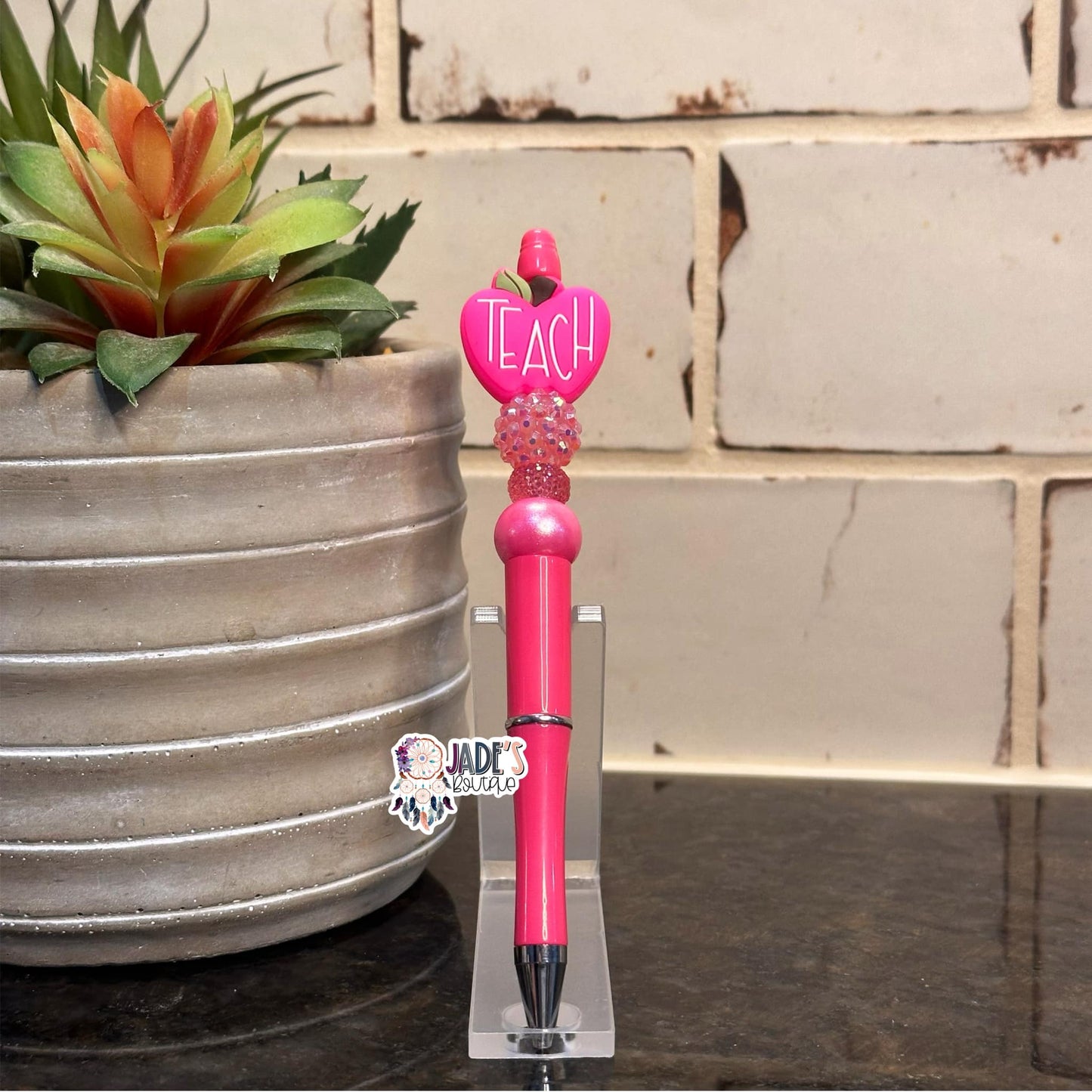 Pink Teach Apple Pen