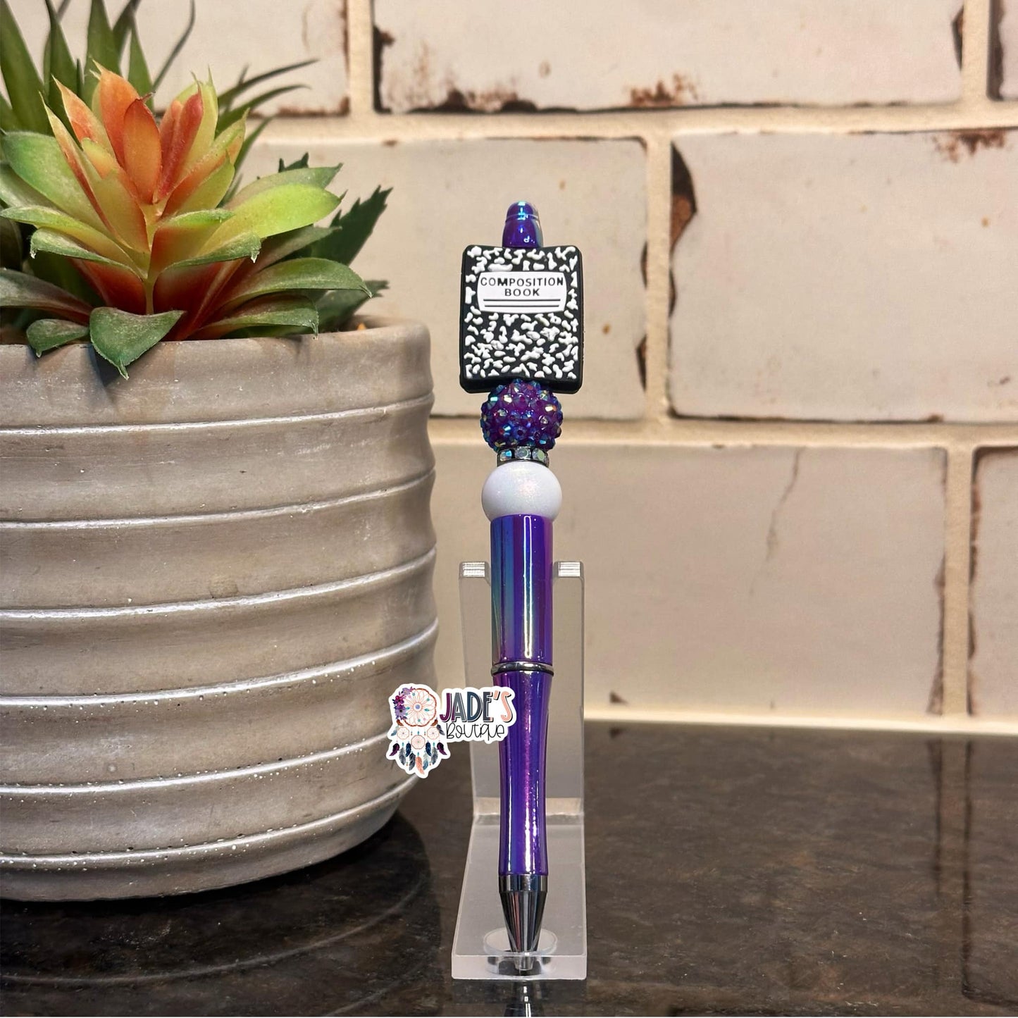 Composition Book Purple Pen