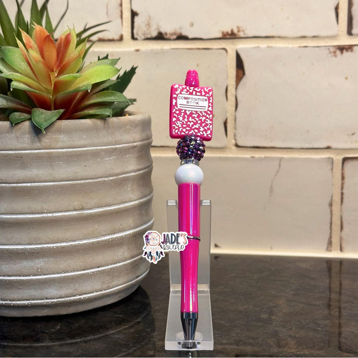 Composition Pink Book Pen