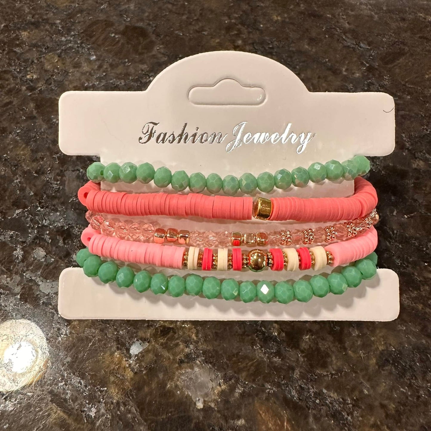 Everyday Bracelet Stacks - Teal/Pink