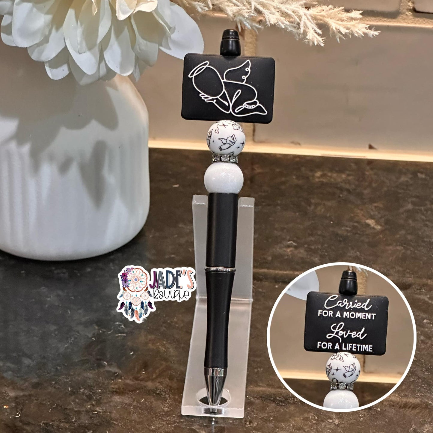 Carried for a moment LOVED for a lifetime Black Pen