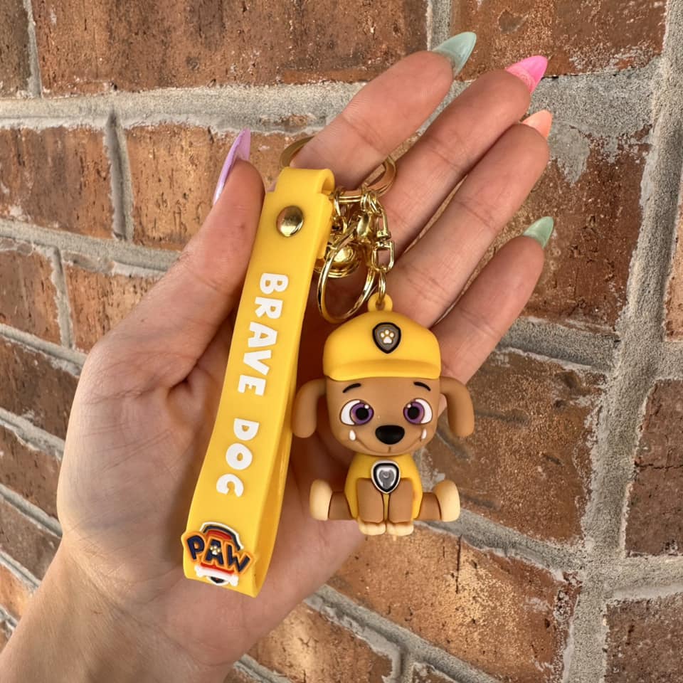 Yellow/Tan Paw Pup Keychain