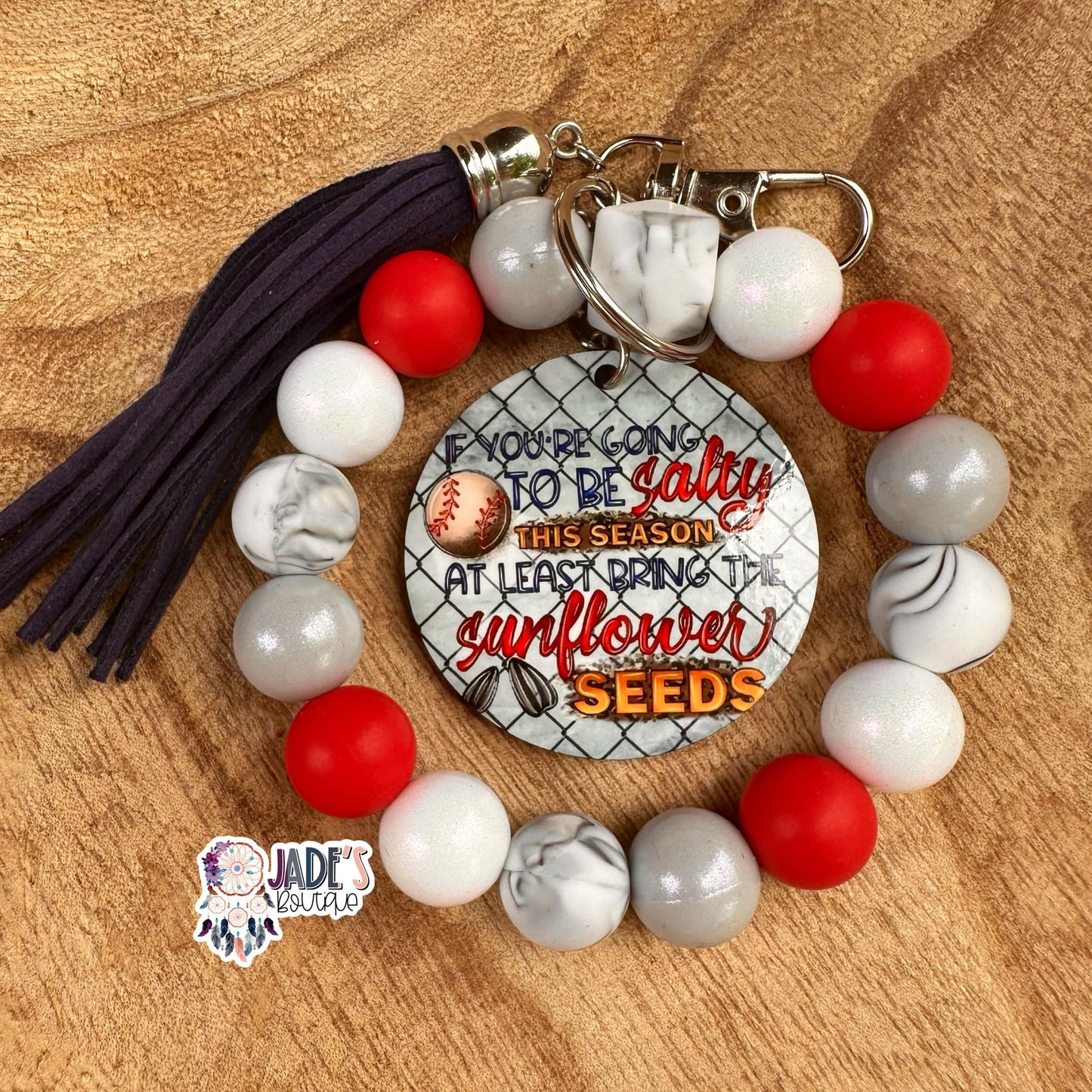 If You're Going To Be Salty This Season At Least Bring The Sunflower Seeds Keychain Bracelet