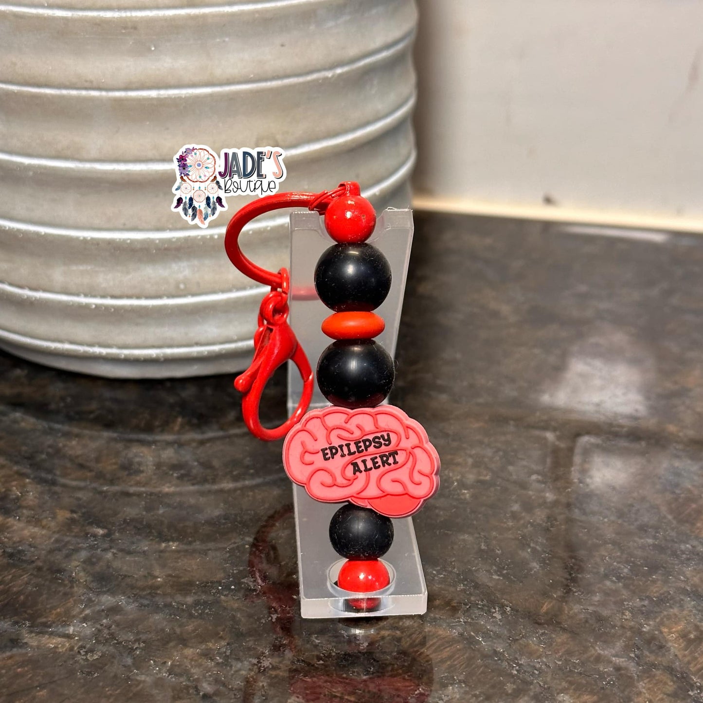 Epilepsy Alert Custom Keychain