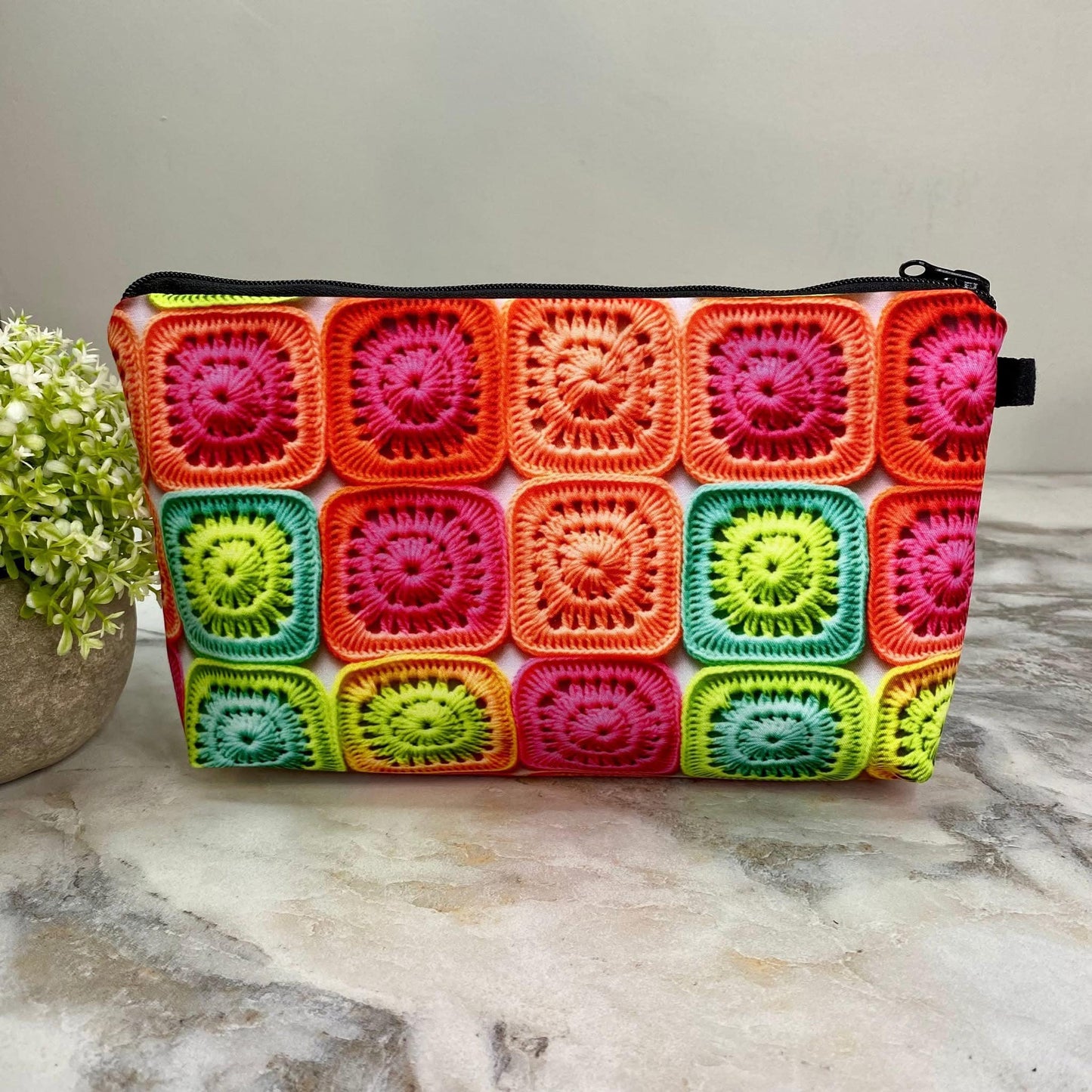 Granny Squares Bright Pouch