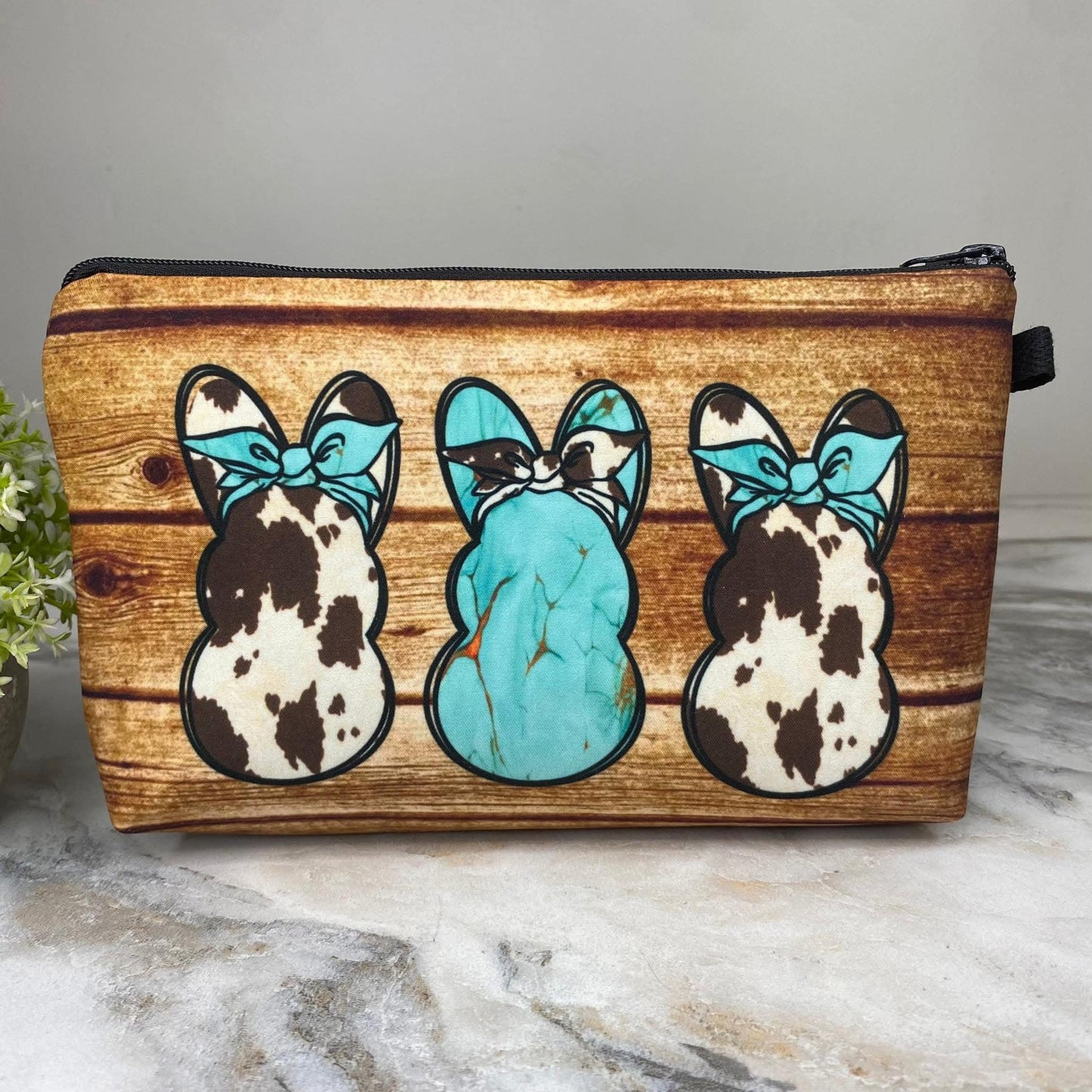 Turquoise Bunny Pouch