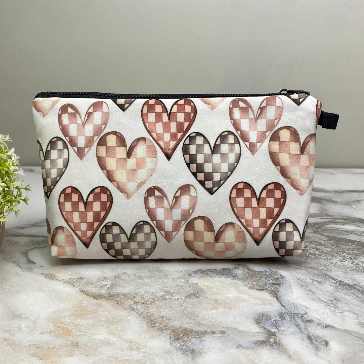 Checkered Hearts Pouch