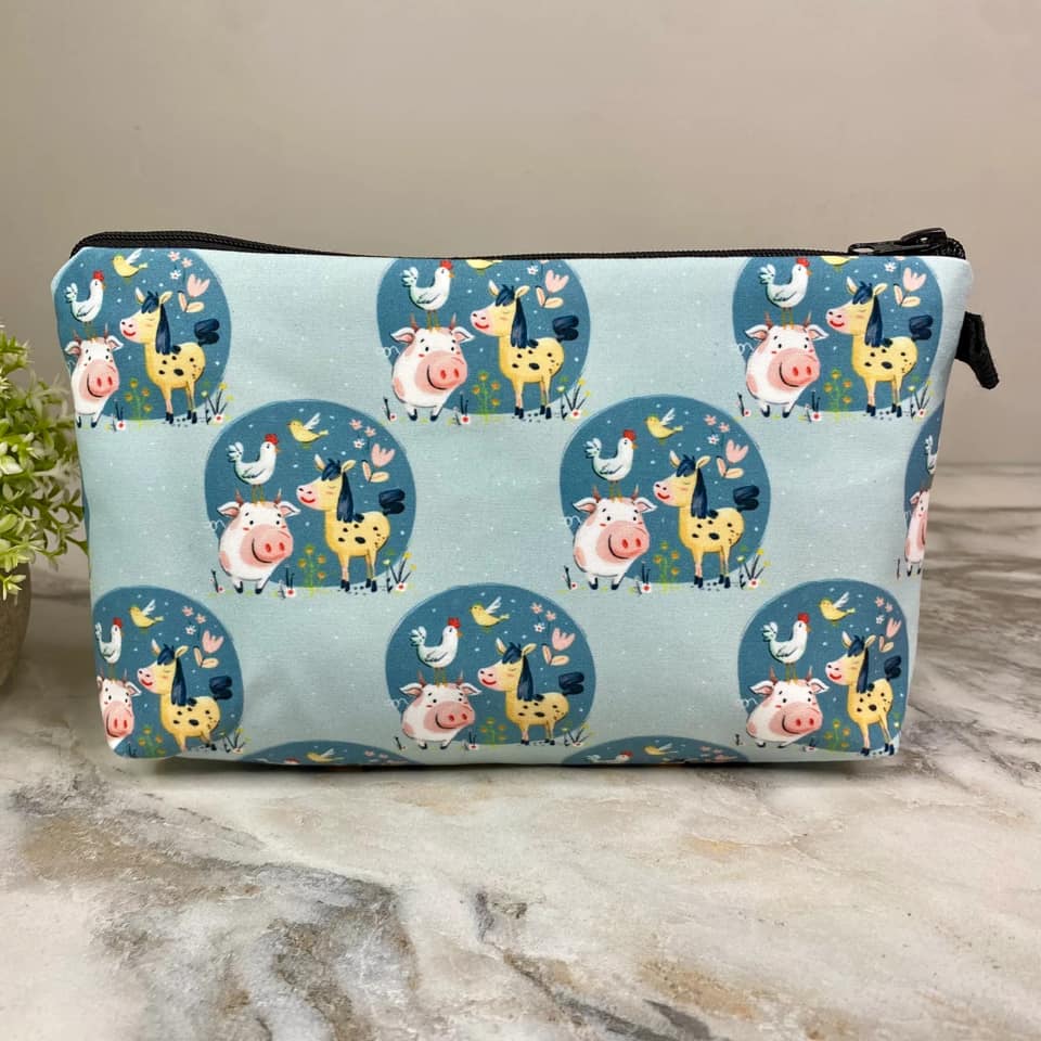 Farm Animal Globe Pouch