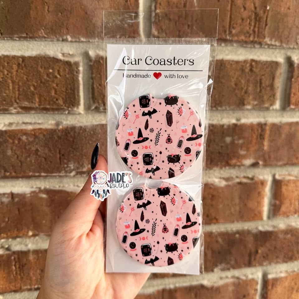 Ceramic Car Coasters - Spell