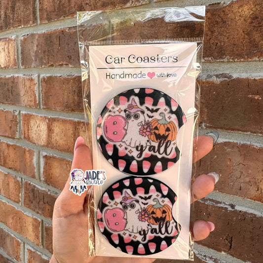 Boo Y'all Car Coasters