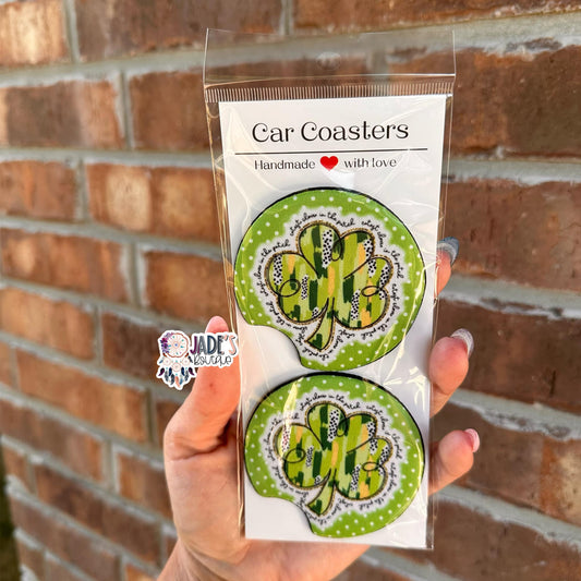 Cutest Clover In The Patch Car Coasters