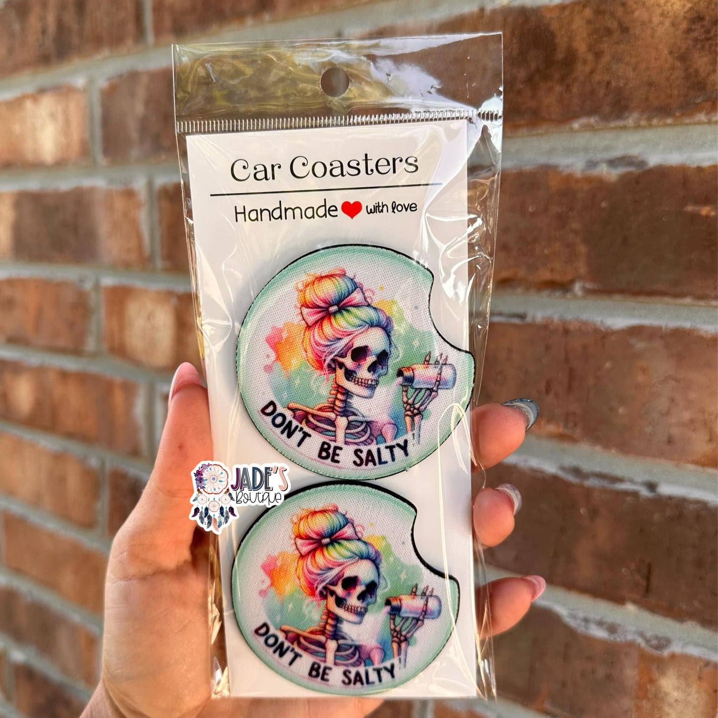 Don't Be Salty Car Coasters