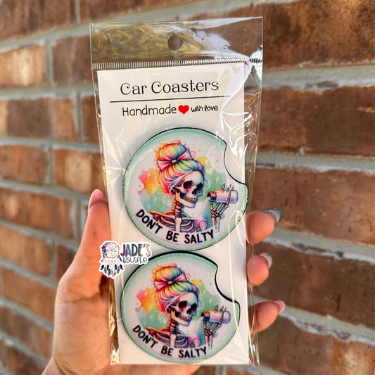 Don't Be Salty Car Coasters