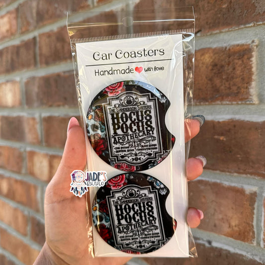 Hocus Pocus Apothecary Car Coasters