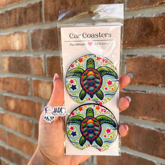 Turtle Stars Car Coasters
