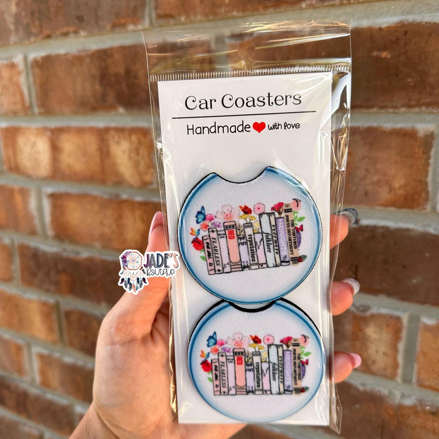 RED Car Coasters Blue